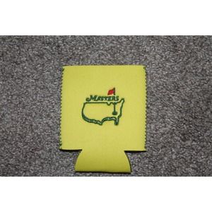 Masters Augusta, GA Golf Beer Coozie Sleeve, Yellow, Brand New!